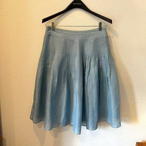 Banana Republic Linen-Silk Pleated Midi-Skirt